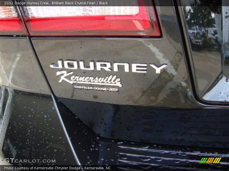 Brilliant Black Crystal Pearl / Black 2012 Dodge Journey Crew