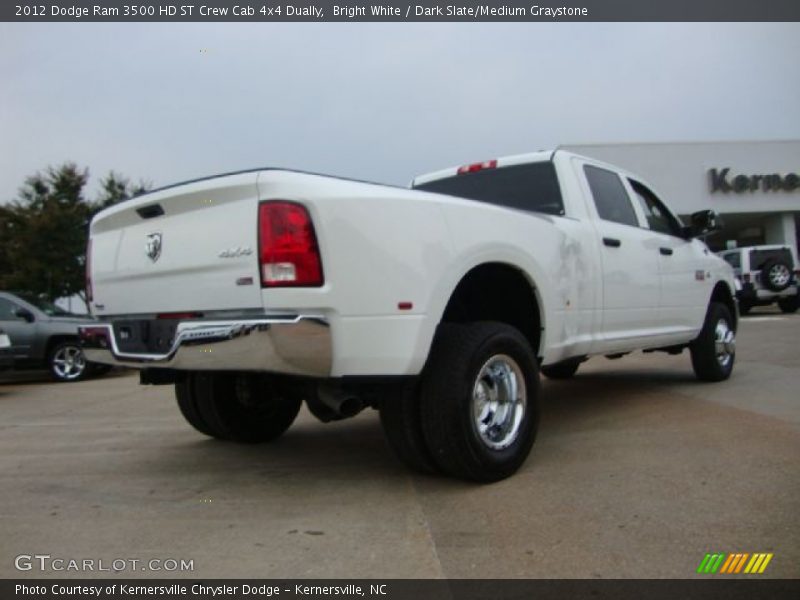 Bright White / Dark Slate/Medium Graystone 2012 Dodge Ram 3500 HD ST Crew Cab 4x4 Dually