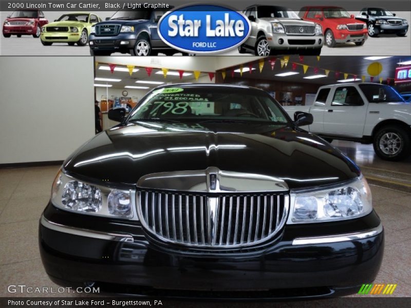 Black / Light Graphite 2000 Lincoln Town Car Cartier