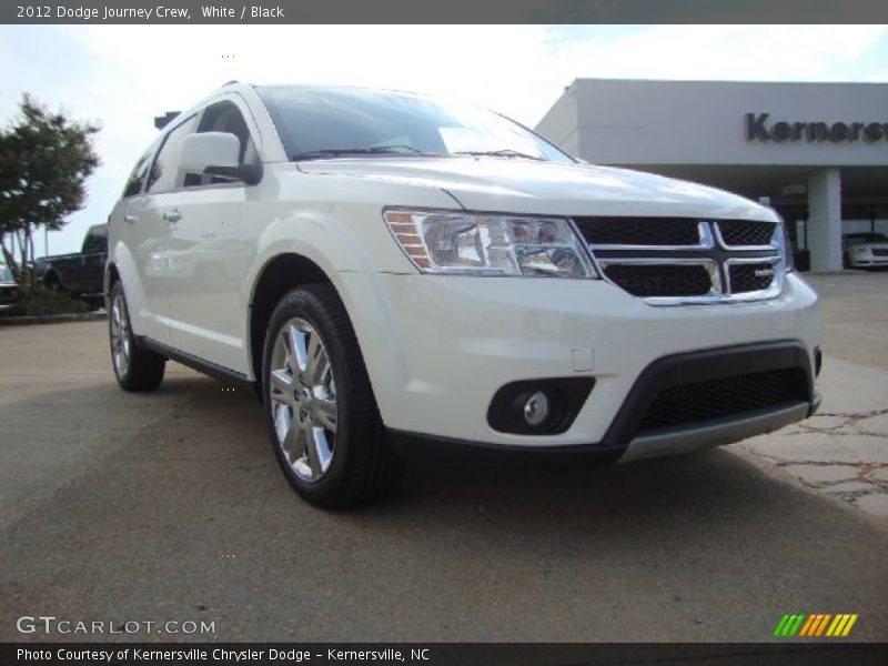 White / Black 2012 Dodge Journey Crew
