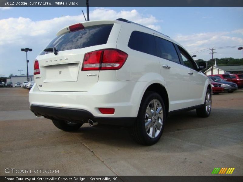 White / Black 2012 Dodge Journey Crew