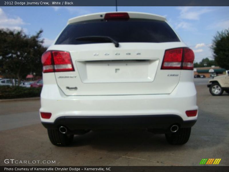 White / Black 2012 Dodge Journey Crew
