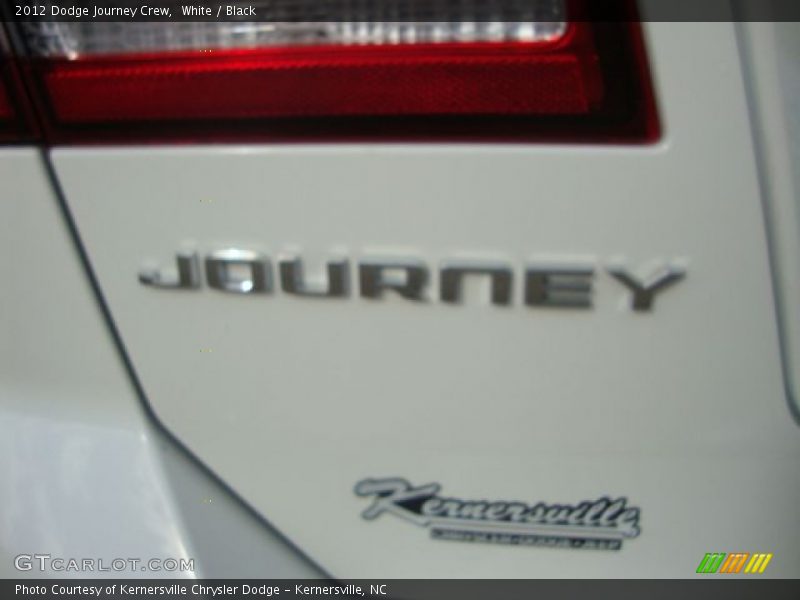 White / Black 2012 Dodge Journey Crew