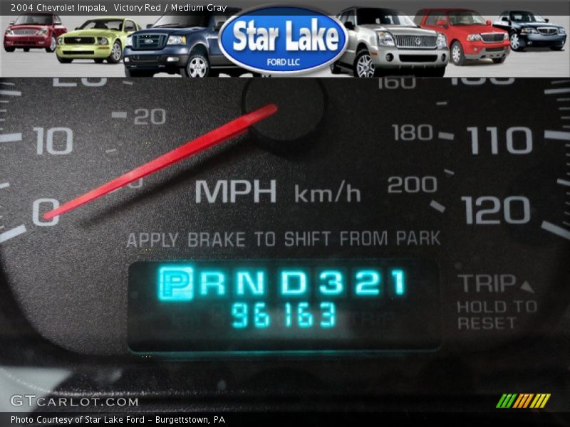 Victory Red / Medium Gray 2004 Chevrolet Impala