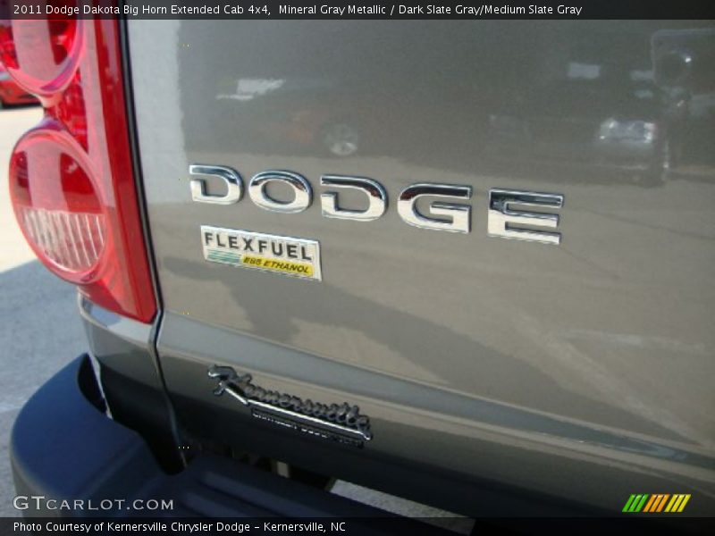 Mineral Gray Metallic / Dark Slate Gray/Medium Slate Gray 2011 Dodge Dakota Big Horn Extended Cab 4x4