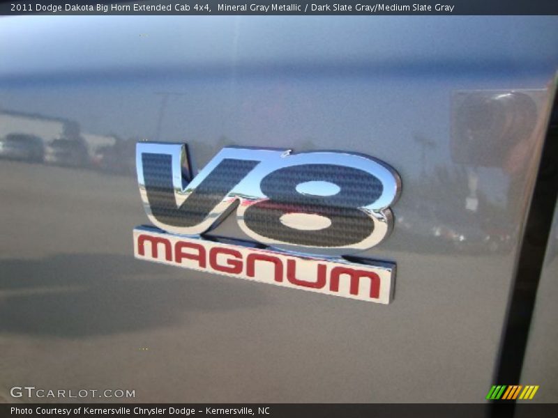 Mineral Gray Metallic / Dark Slate Gray/Medium Slate Gray 2011 Dodge Dakota Big Horn Extended Cab 4x4