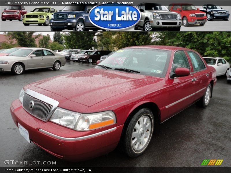Matador Red Metallic / Medium Parchment 2003 Mercury Grand Marquis LS