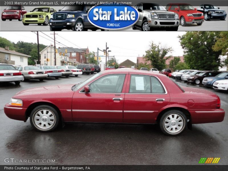 Matador Red Metallic / Medium Parchment 2003 Mercury Grand Marquis LS
