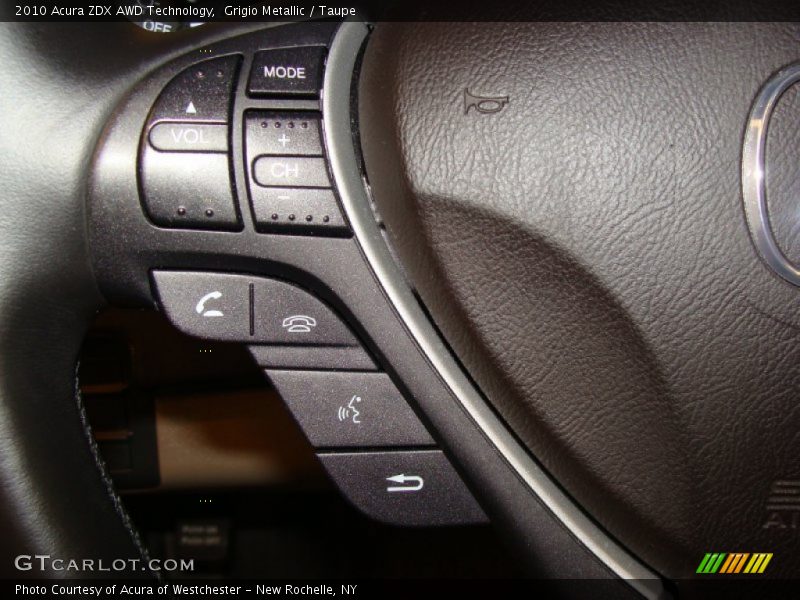 Controls of 2010 ZDX AWD Technology