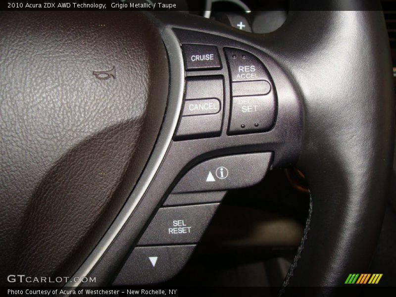 Controls of 2010 ZDX AWD Technology