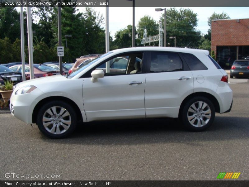 White Diamond Pearl / Taupe 2010 Acura RDX SH-AWD