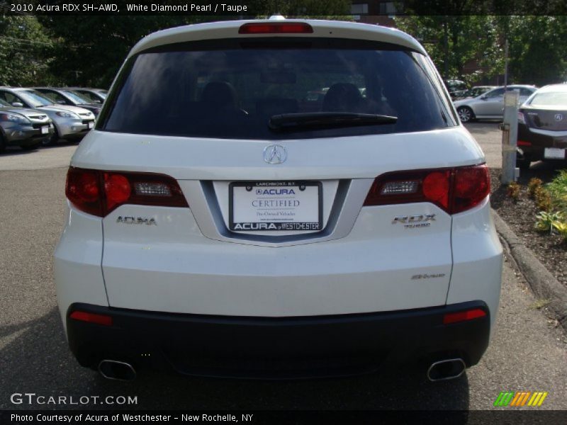White Diamond Pearl / Taupe 2010 Acura RDX SH-AWD