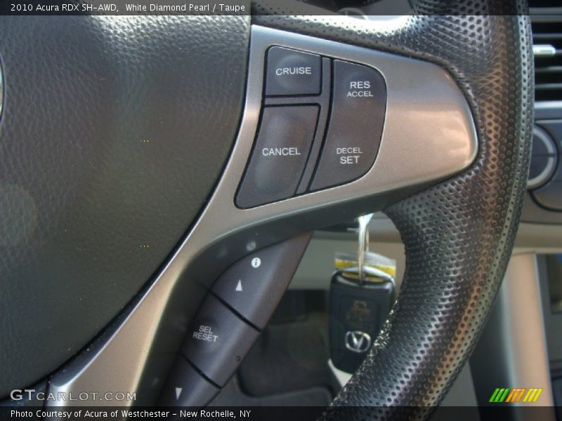 White Diamond Pearl / Taupe 2010 Acura RDX SH-AWD