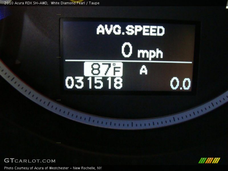 White Diamond Pearl / Taupe 2010 Acura RDX SH-AWD
