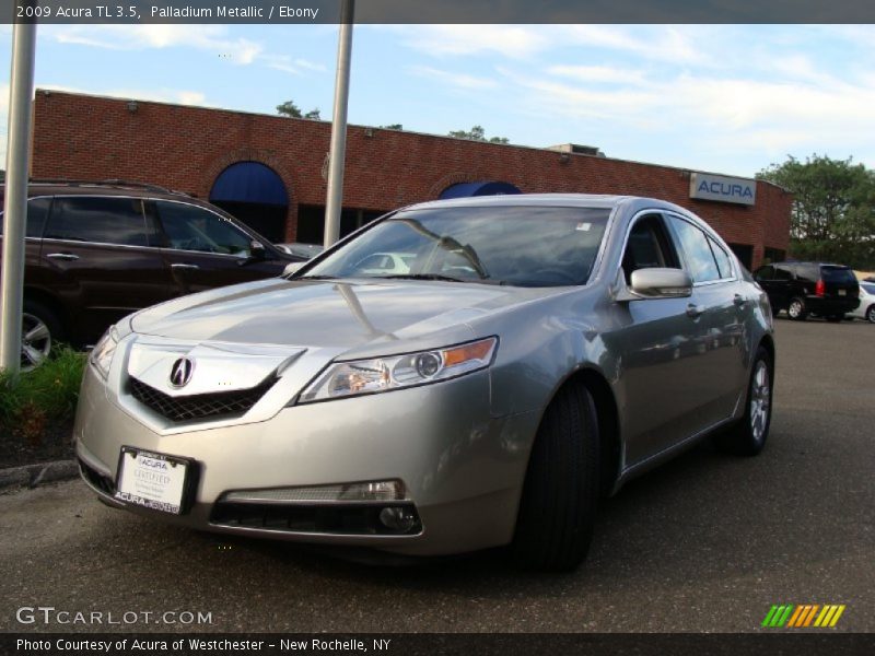 Palladium Metallic / Ebony 2009 Acura TL 3.5