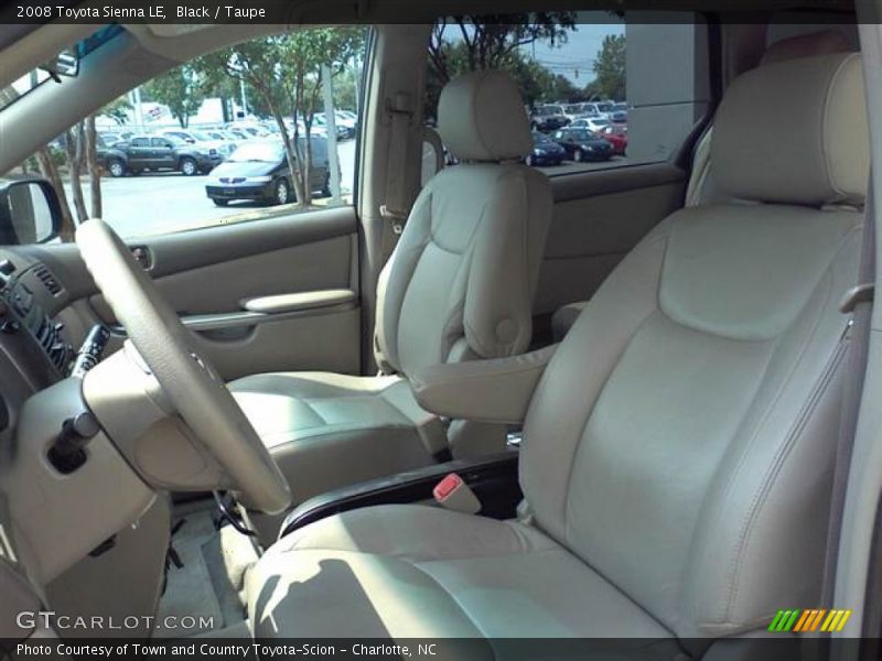 Black / Taupe 2008 Toyota Sienna LE