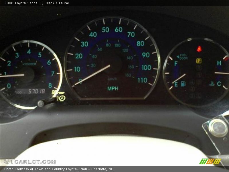 Black / Taupe 2008 Toyota Sienna LE