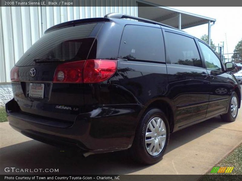 Black / Taupe 2008 Toyota Sienna LE