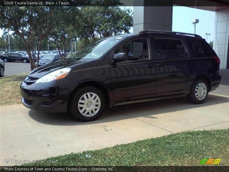 Black / Taupe 2008 Toyota Sienna LE