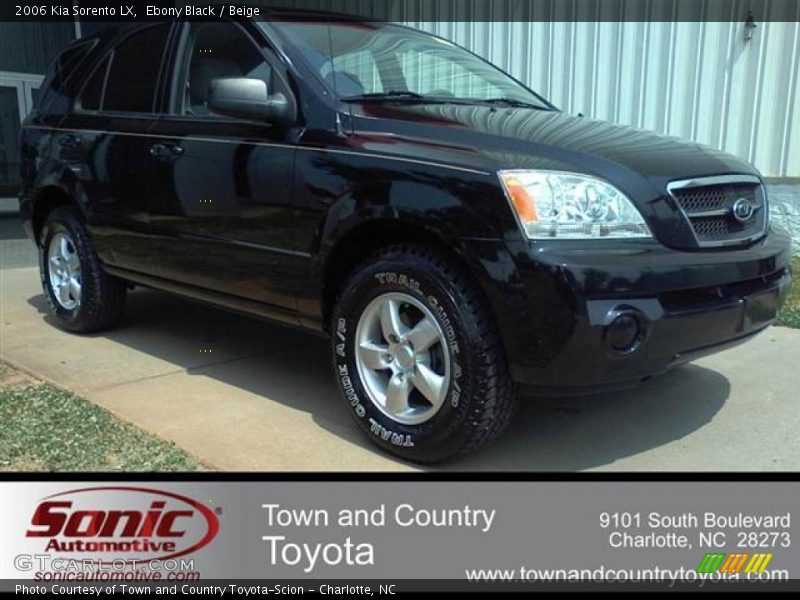 Ebony Black / Beige 2006 Kia Sorento LX
