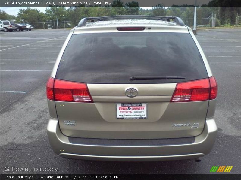 Desert Sand Mica / Stone Gray 2004 Toyota Sienna LE AWD