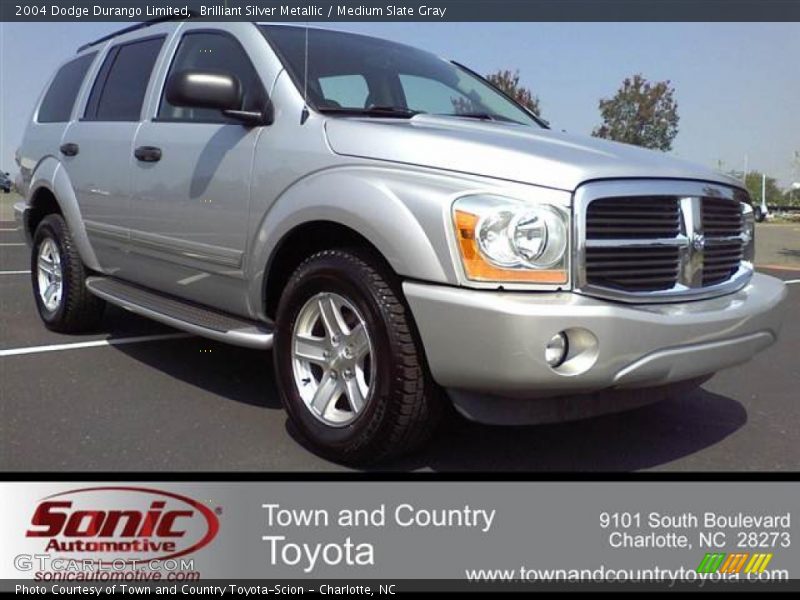 Brilliant Silver Metallic / Medium Slate Gray 2004 Dodge Durango Limited