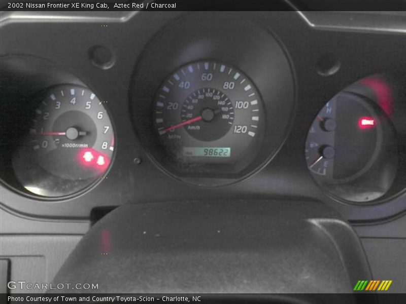 Aztec Red / Charcoal 2002 Nissan Frontier XE King Cab