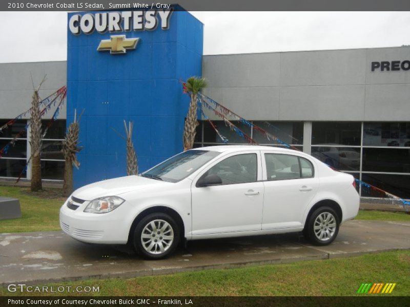 Summit White / Gray 2010 Chevrolet Cobalt LS Sedan