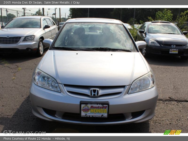 Satin Silver Metallic / Gray 2005 Honda Civic EX Sedan