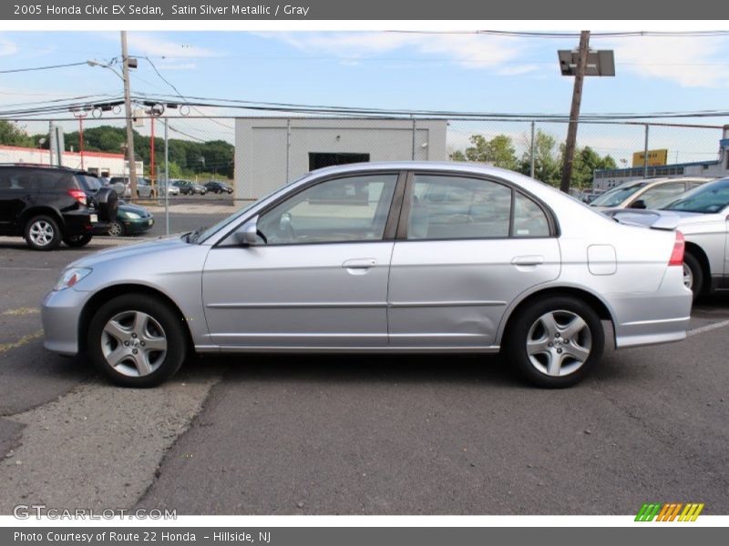 Satin Silver Metallic / Gray 2005 Honda Civic EX Sedan