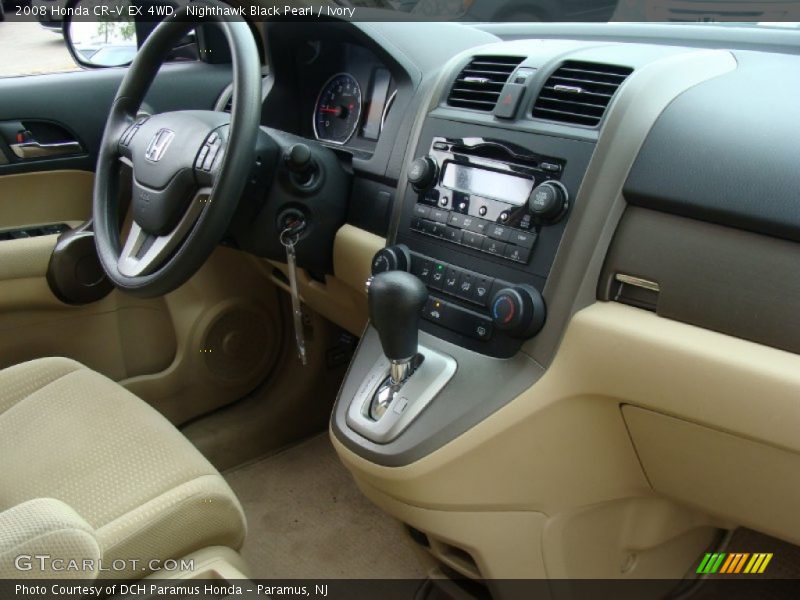 Nighthawk Black Pearl / Ivory 2008 Honda CR-V EX 4WD