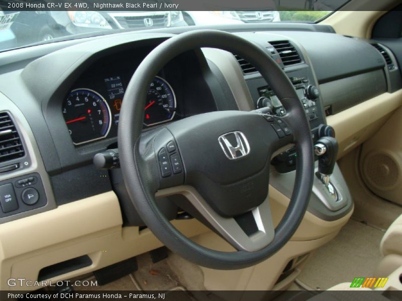 Nighthawk Black Pearl / Ivory 2008 Honda CR-V EX 4WD