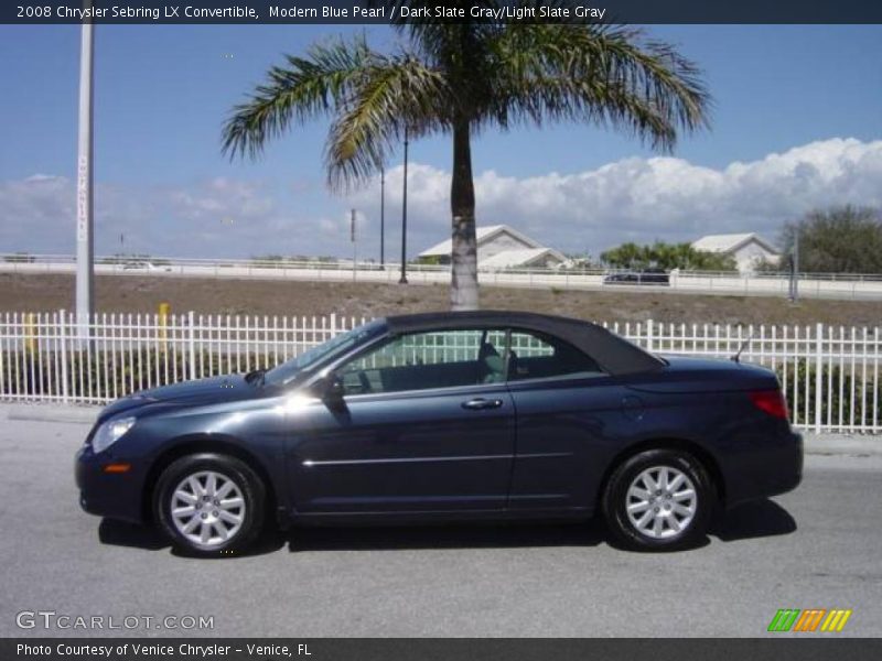 Modern Blue Pearl / Dark Slate Gray/Light Slate Gray 2008 Chrysler Sebring LX Convertible