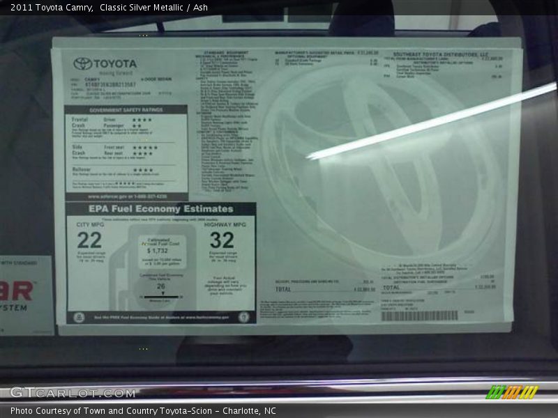 Classic Silver Metallic / Ash 2011 Toyota Camry