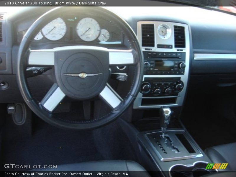 Bright White / Dark Slate Gray 2010 Chrysler 300 Touring