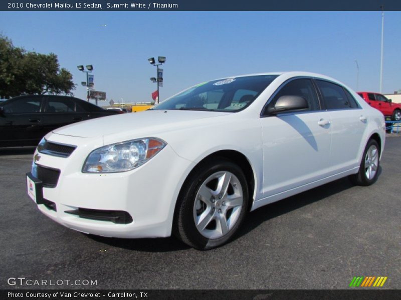 Summit White / Titanium 2010 Chevrolet Malibu LS Sedan