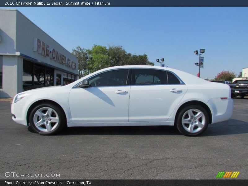 Summit White / Titanium 2010 Chevrolet Malibu LS Sedan