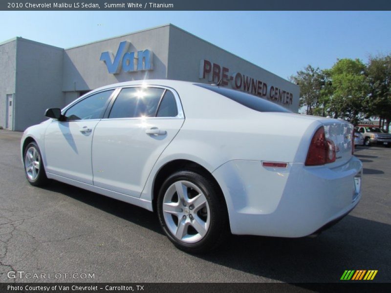 Summit White / Titanium 2010 Chevrolet Malibu LS Sedan