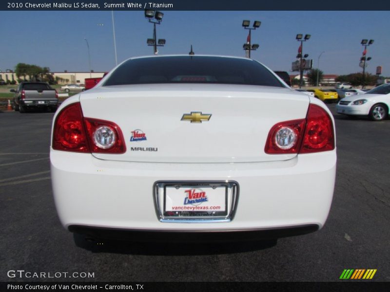 Summit White / Titanium 2010 Chevrolet Malibu LS Sedan