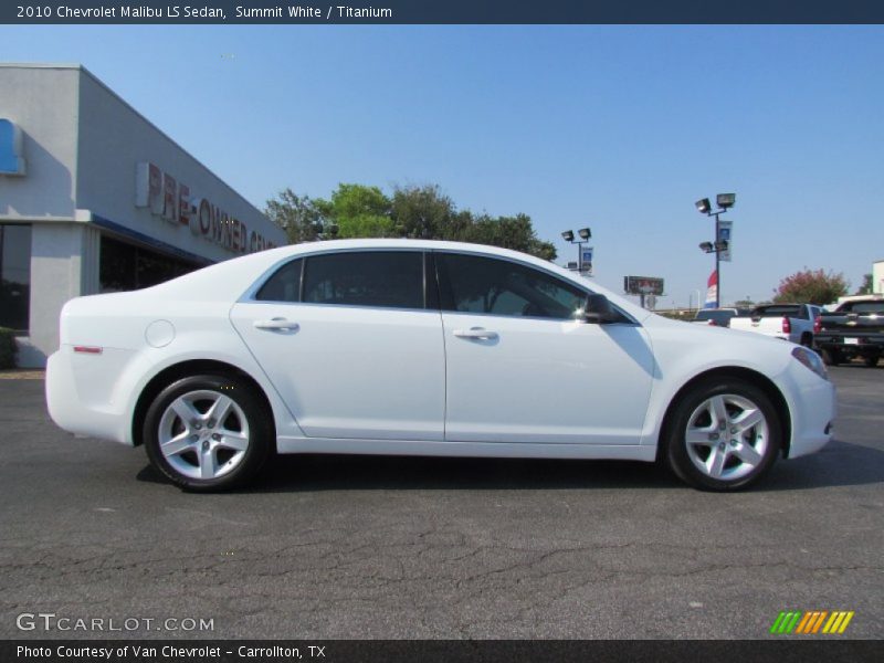Summit White / Titanium 2010 Chevrolet Malibu LS Sedan