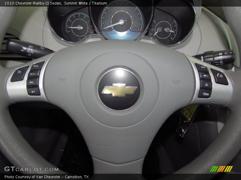 Summit White / Titanium 2010 Chevrolet Malibu LS Sedan