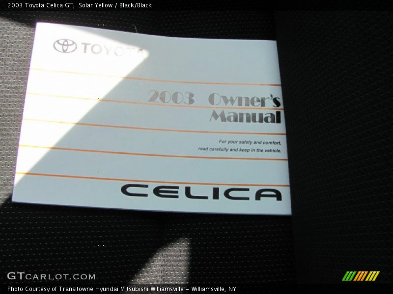 Solar Yellow / Black/Black 2003 Toyota Celica GT