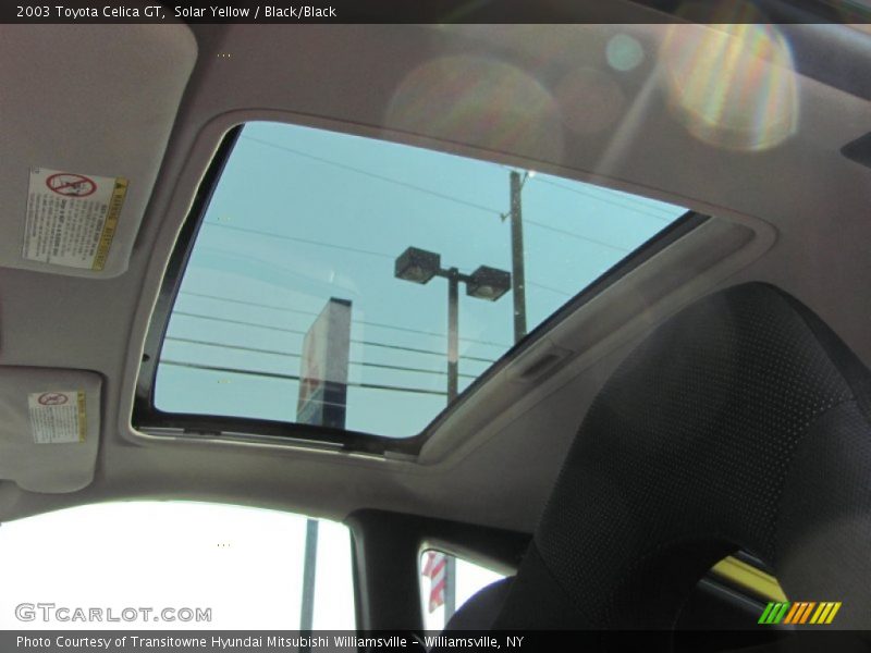Sunroof of 2003 Celica GT