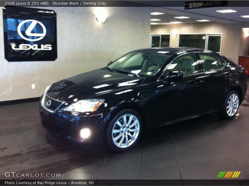 Obsidian Black / Sterling Gray 2008 Lexus IS 250 AWD