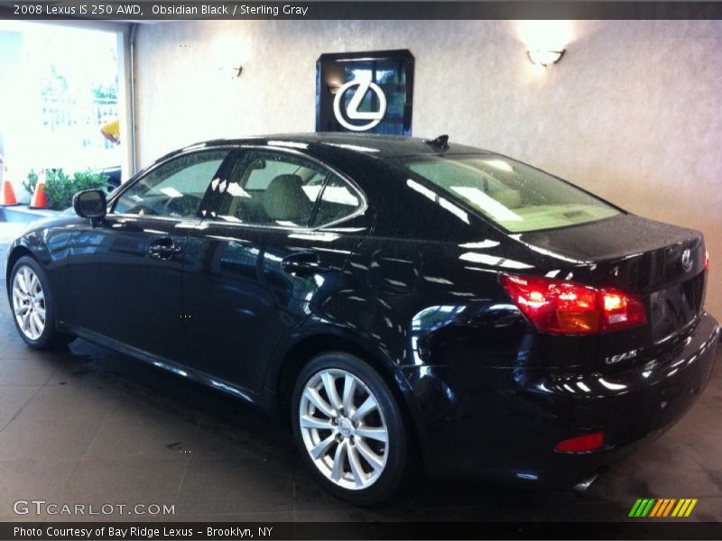 Obsidian Black / Sterling Gray 2008 Lexus IS 250 AWD