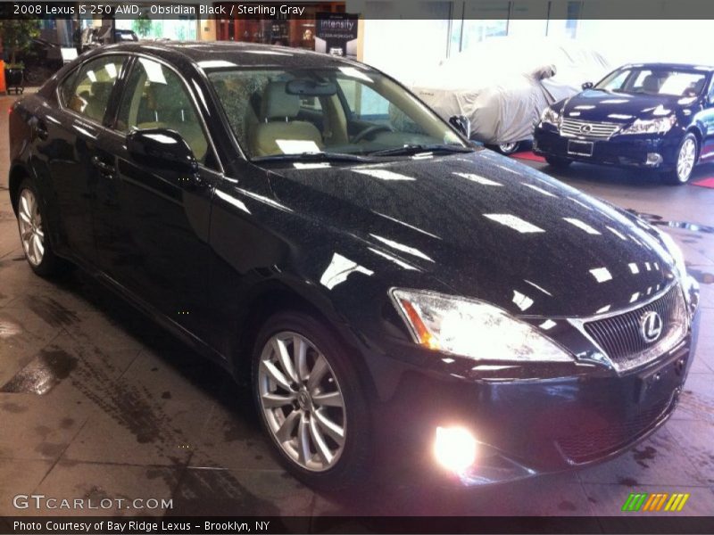 Obsidian Black / Sterling Gray 2008 Lexus IS 250 AWD