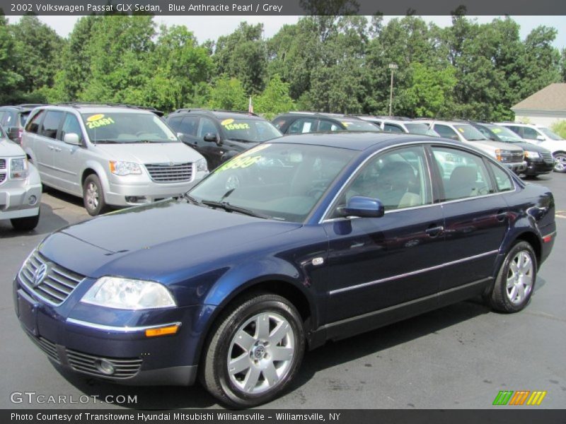 Blue Anthracite Pearl / Grey 2002 Volkswagen Passat GLX Sedan