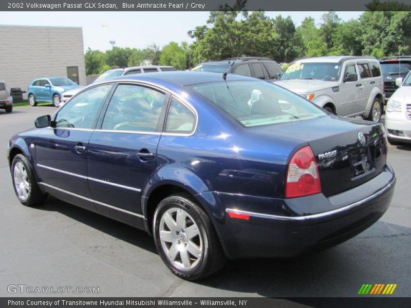 Blue Anthracite Pearl / Grey 2002 Volkswagen Passat GLX Sedan