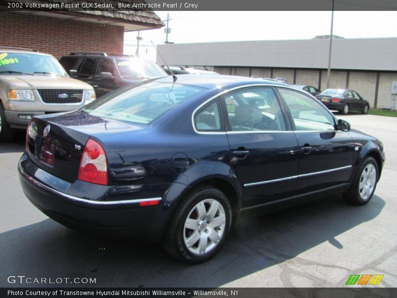 Blue Anthracite Pearl / Grey 2002 Volkswagen Passat GLX Sedan