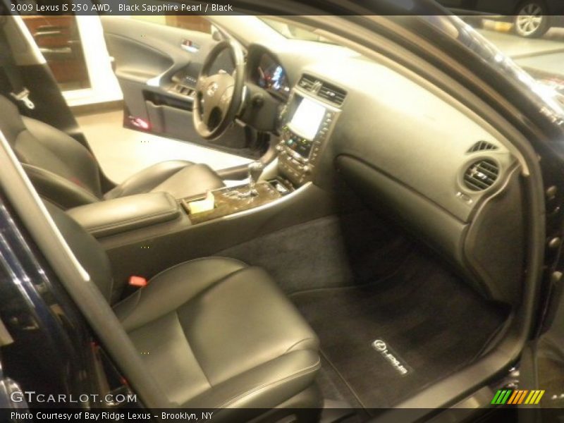 Black Sapphire Pearl / Black 2009 Lexus IS 250 AWD